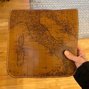 Patricia Nash world map leather purse.